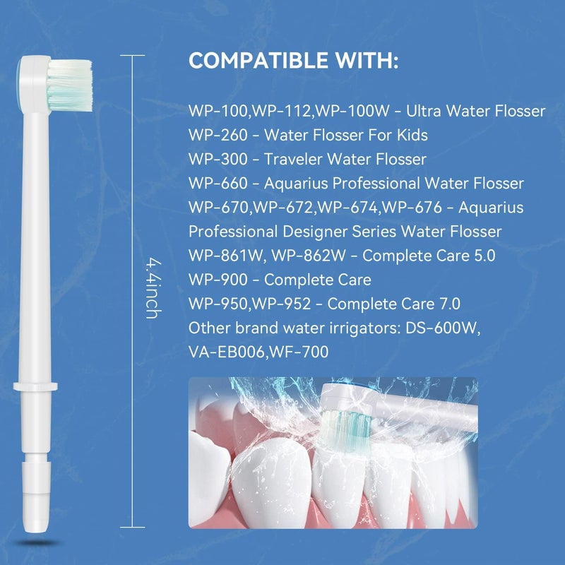 Hwxtoxy Replacement Heads for Waterpik, Water Flosser Replacement Heads Parts for Waterpik Oral Irrigator, 6 Tips Different & Storage Case Bundle - Image 4